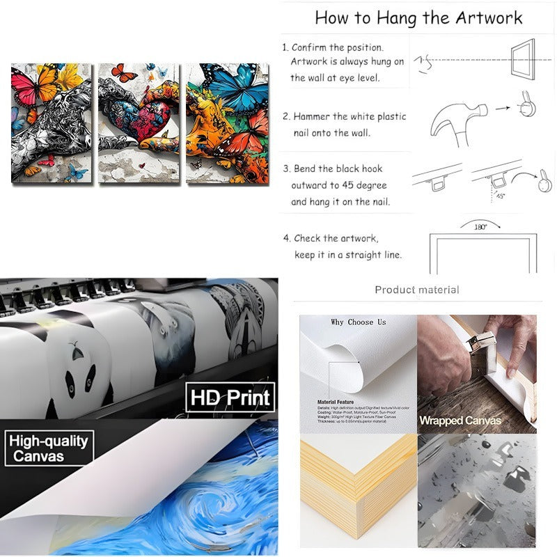 Haven And Hue | Love Heart Framed Canvas Prints