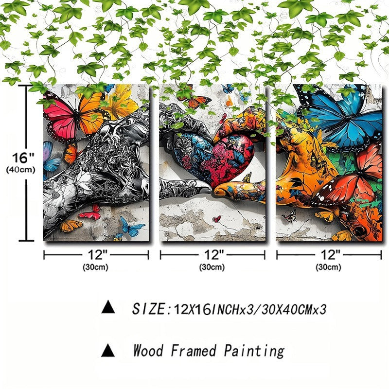 Haven And Hue | Love Heart Framed Canvas Prints