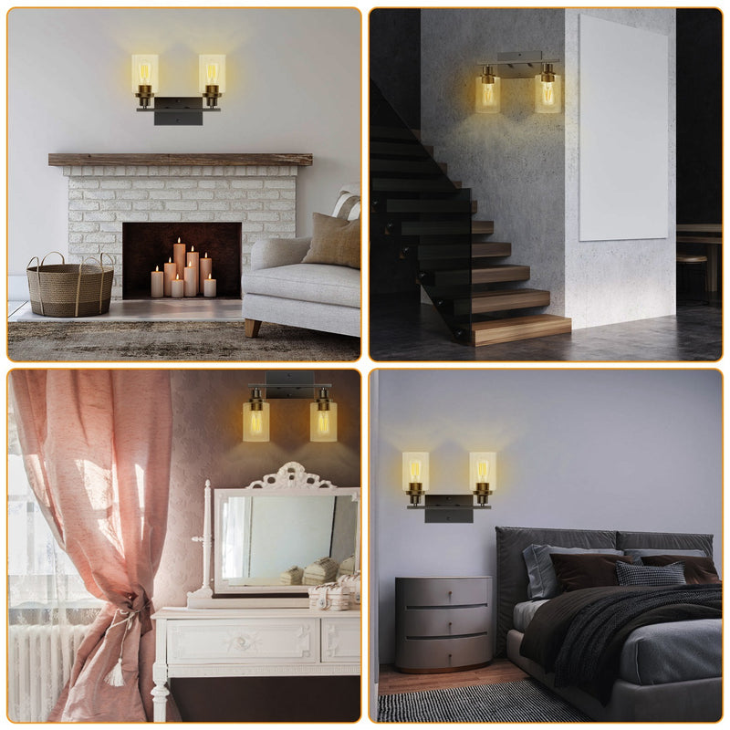 Haven And Hue | 3-Light Clear Glass Wall Sconce