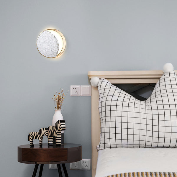 Haven And Hue | Marble Bedside LED Wall Lamp