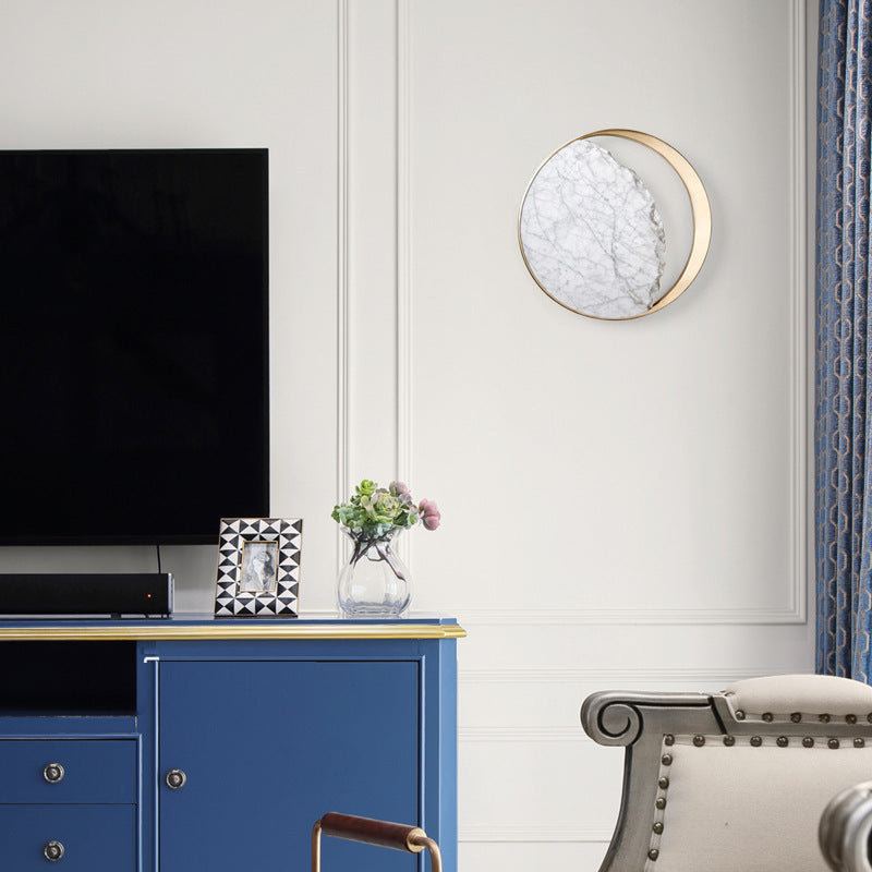 Haven And Hue | Marble Bedside LED Wall Lamp