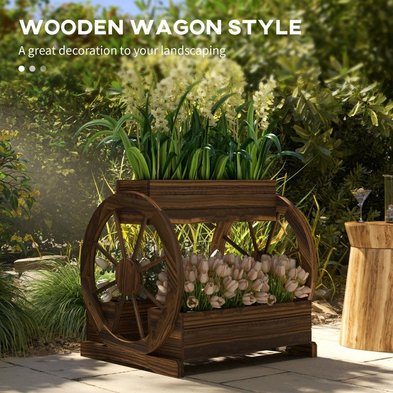 Haven And Hue | Wooden Wagon Garden Planter Box