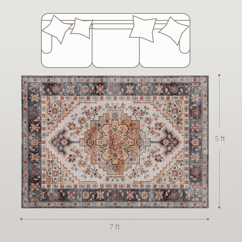 Haven And Hue | Tawny Boho Pattern Washable Rug