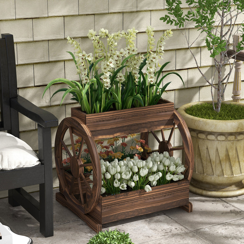 Haven And Hue | Wooden Wagon Garden Planter Box