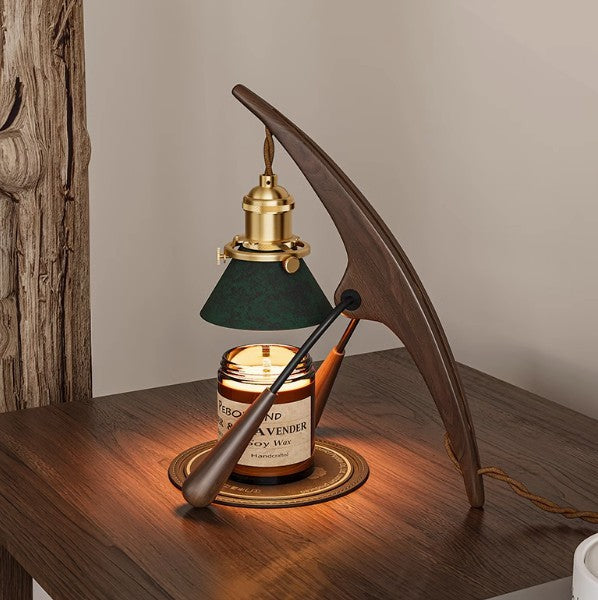 Haven And Hue | Wooden Base Candle Warmer Lamp