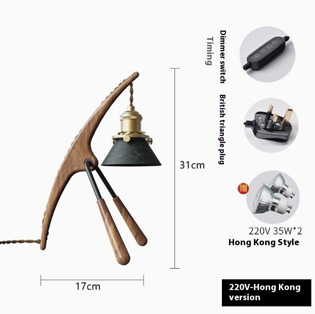 Haven And Hue | Wooden Base Candle Warmer Lamp