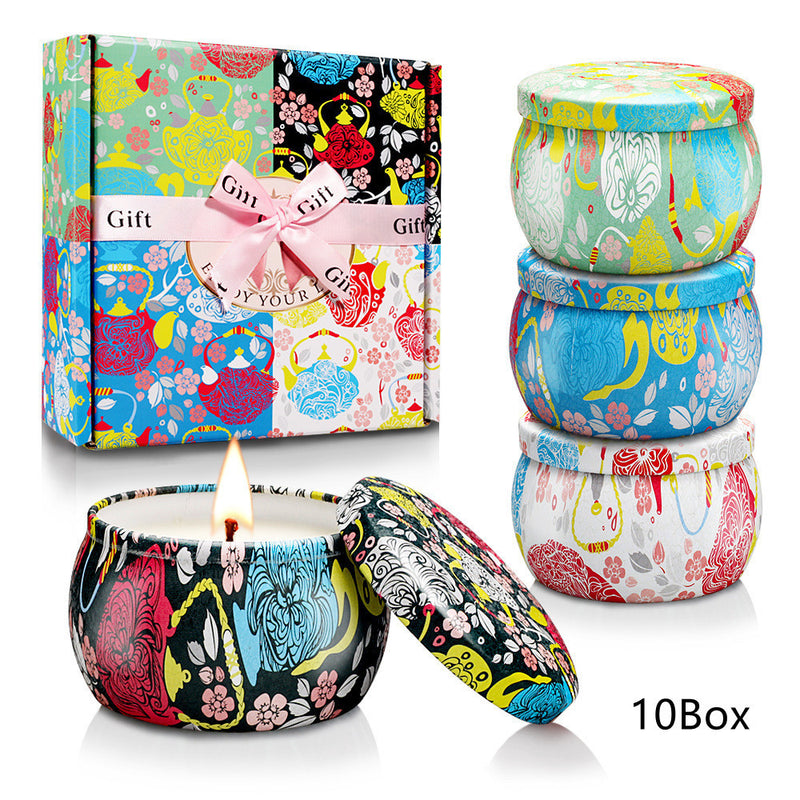 Haven And Hue | Floral Tin Aromatherapy Candle Set