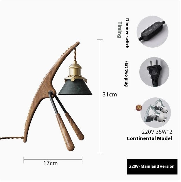 Haven And Hue | Wooden Base Candle Warmer Lamp