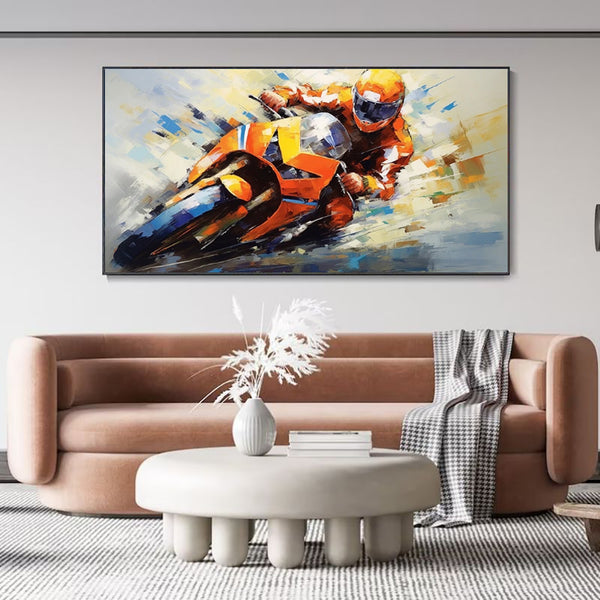 Haven And Hue | Motorcycle Canvas Wall Art Print