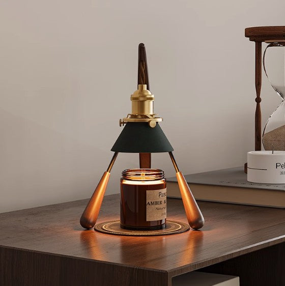 Haven And Hue | Wooden Base Candle Warmer Lamp