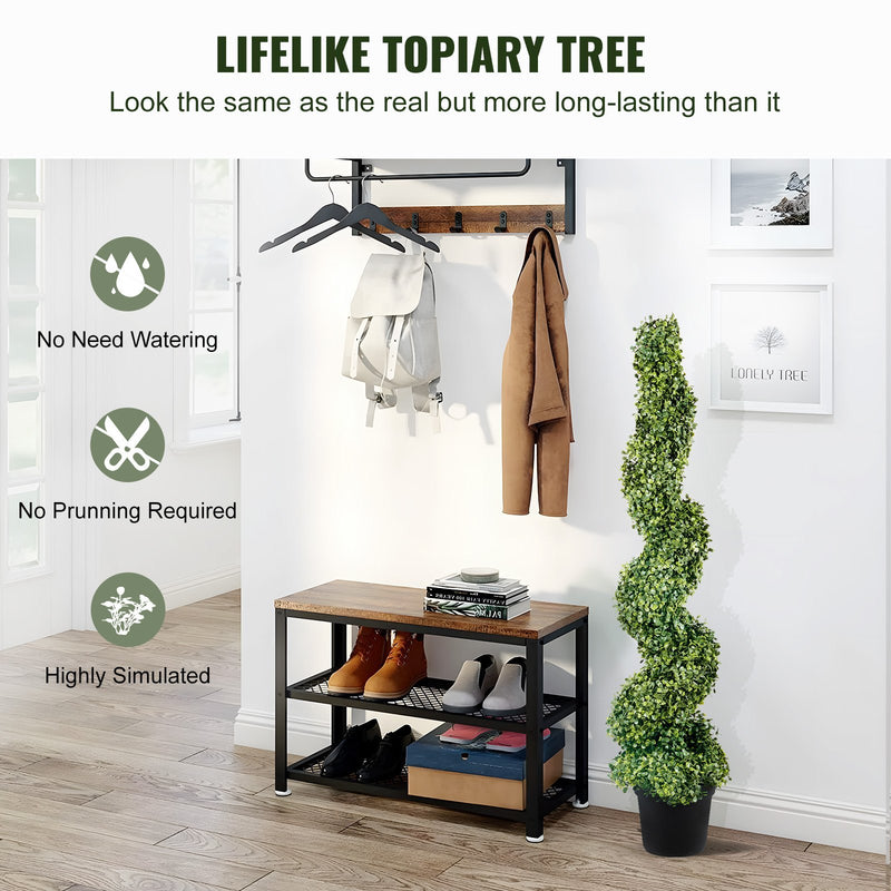 Haven And Hue | Spiral Boxwood Artificial Topiary Set