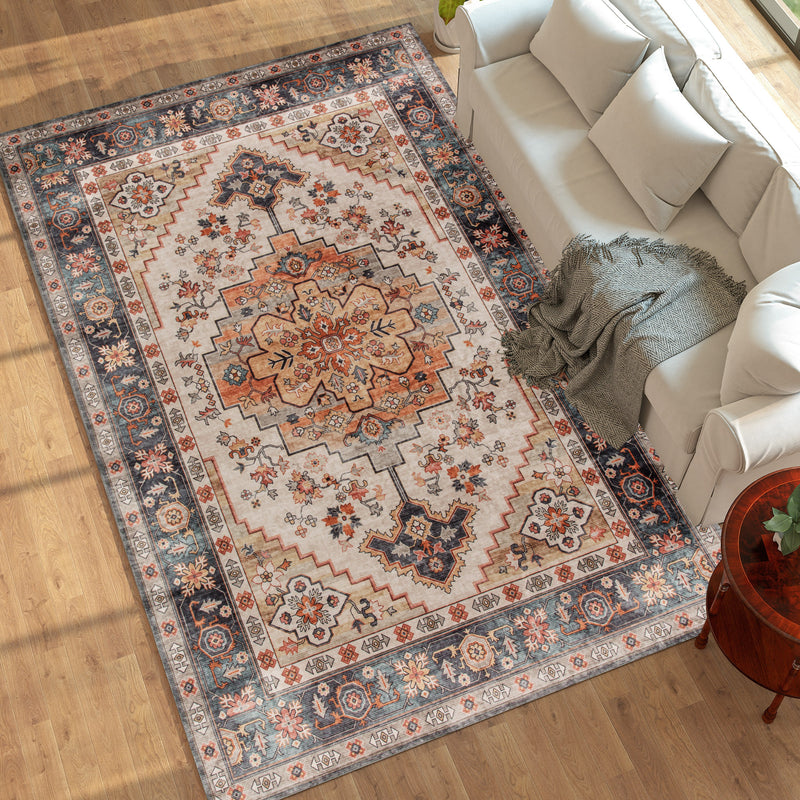 Haven And Hue | Tawny Boho Pattern Washable Rug