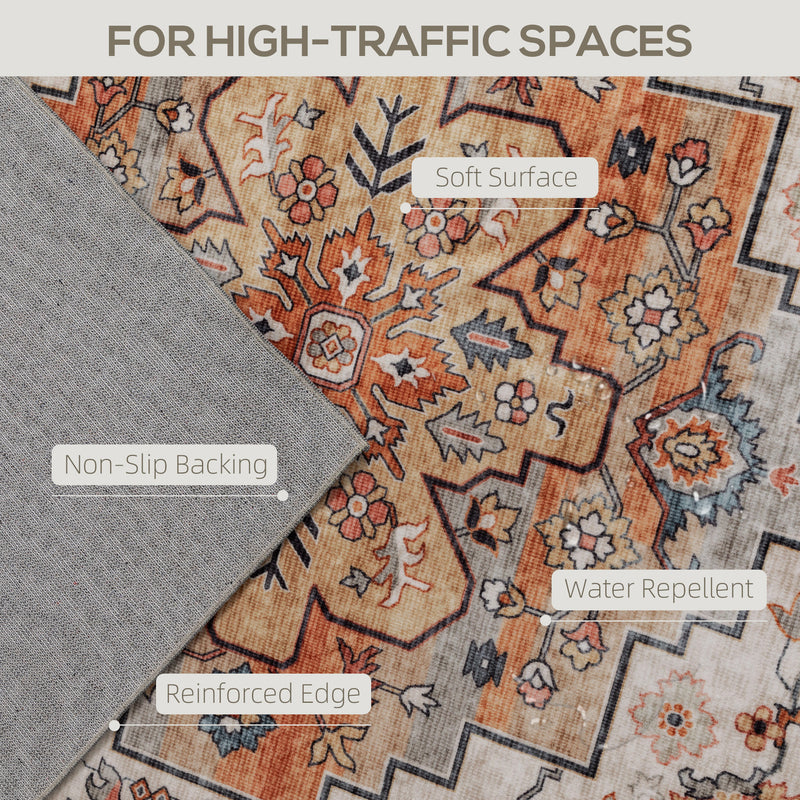 Haven And Hue | Tawny Boho Pattern Washable Rug