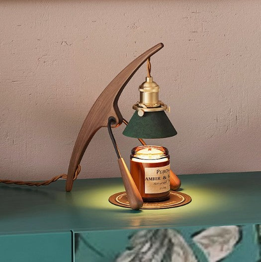 Haven And Hue | Wooden Base Candle Warmer Lamp