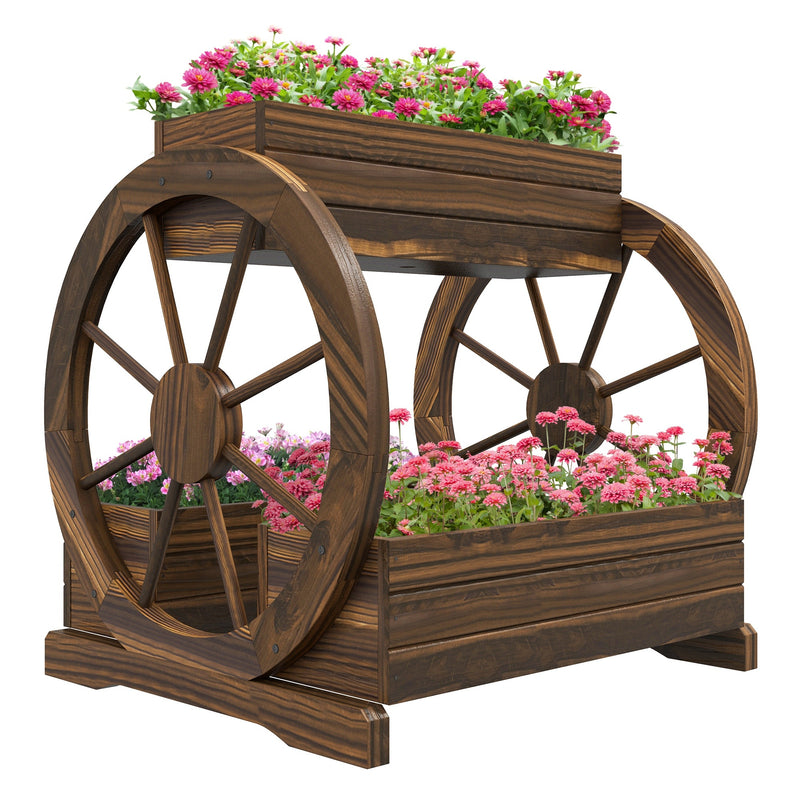 Haven And Hue | Wooden Wagon Garden Planter Box