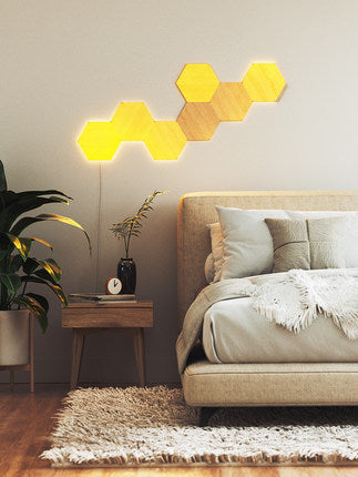 Haven And Hue | Hexagon Wood Grain Wall Panel